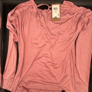 NWT ASICS Women's Soft Pink Long Sleeve Tee